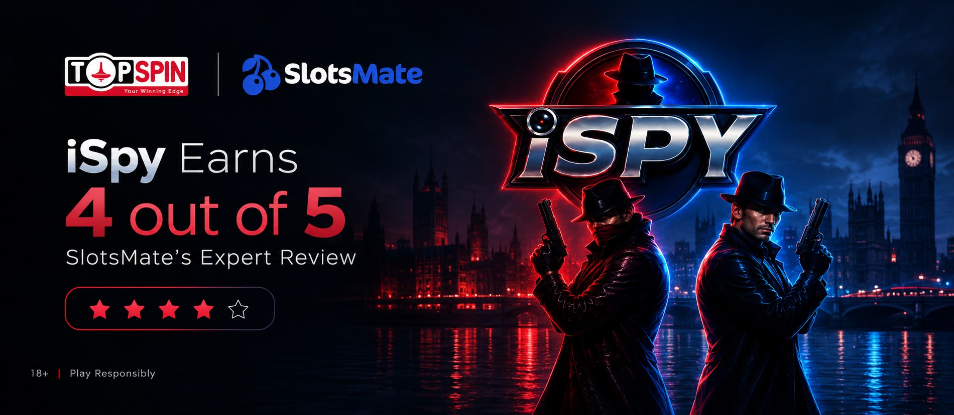 iSpy Earns 4 out of 5 in SlotsMate's Expert Review