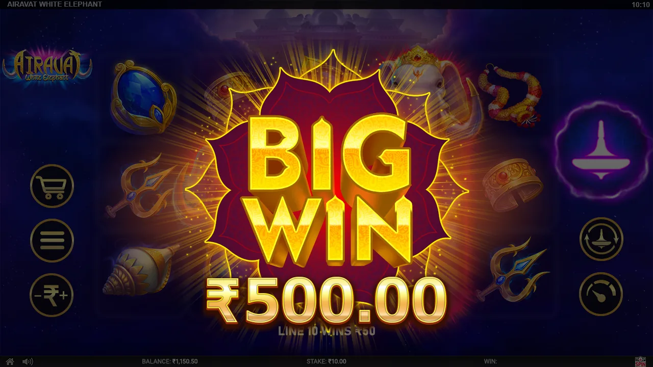 Big Win celebration screen