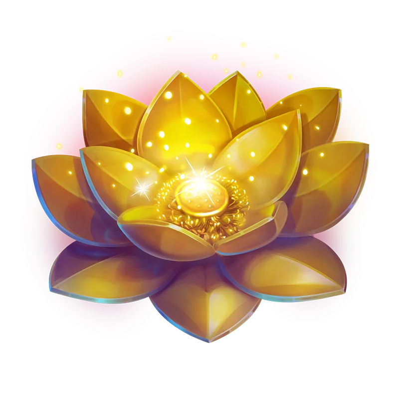 Gold lotus symbol