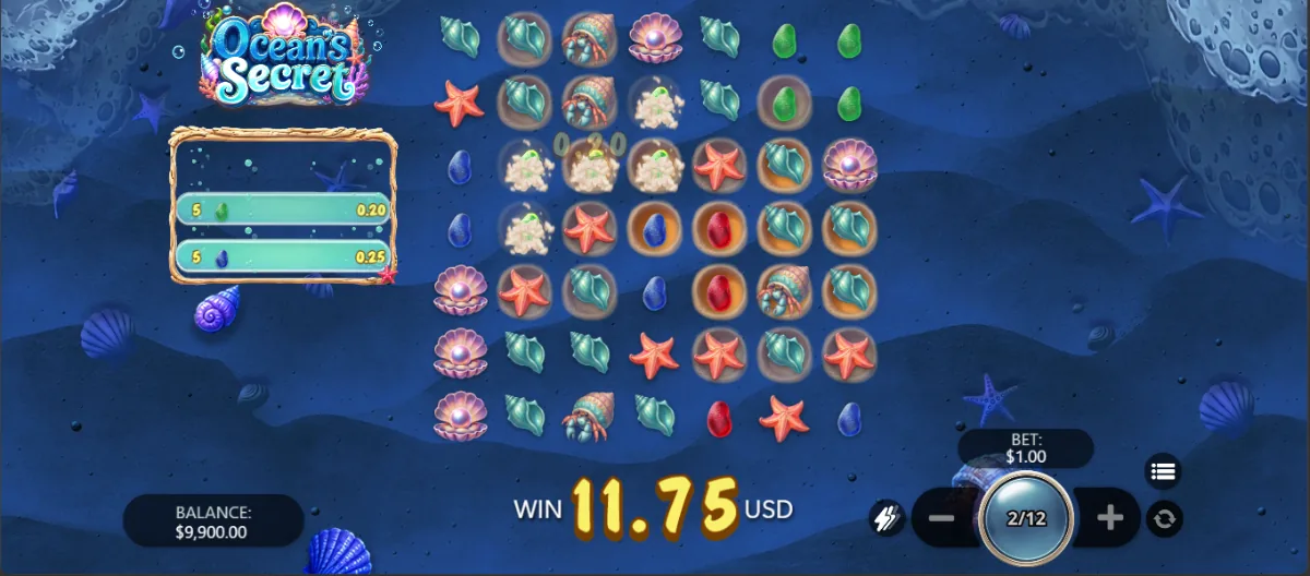 Free Spins gameplay on the underwater reels